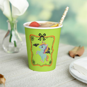 Halloween Einhorn Pappbecher