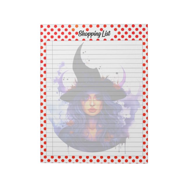 Halloween-Einkaufsliste Notizblock (Rotiert)