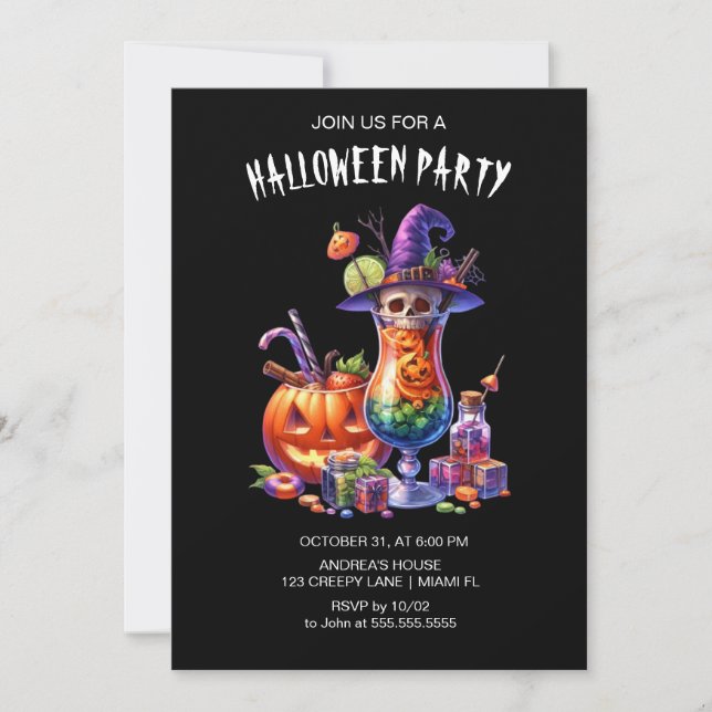 Halloween Einladung (Vorderseite)