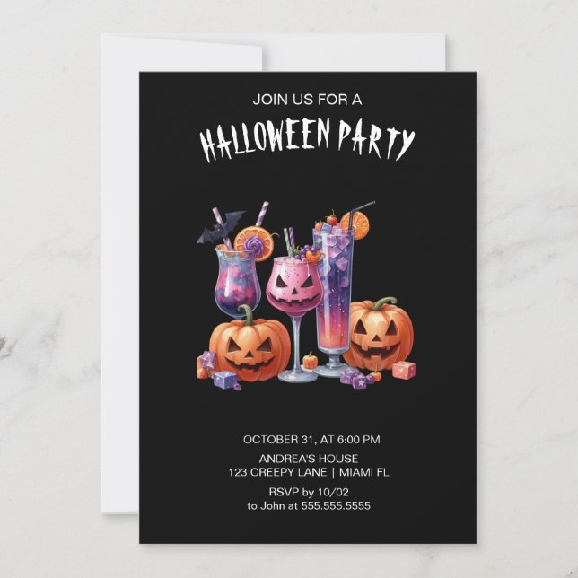 Halloween Einladung (Vorderseite)