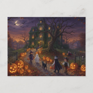 Halloween-Einladung Einladungspostkarte