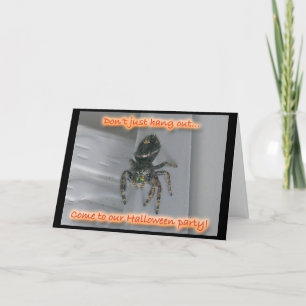 Halloween-Einladung für Spinnen Einladung