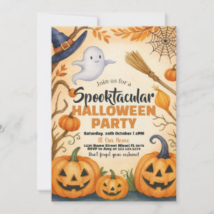 Halloween-Einladung Gespenster & Spuk Friedhof Einladung