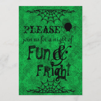 Halloween-Einladung in hellgrün Einladung
