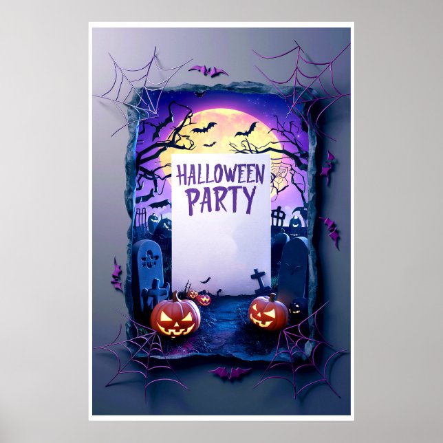Halloween-Einladung Poster (Vorne)
