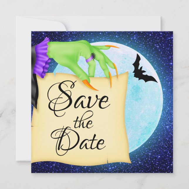 Halloween-Einladung Save The Date (Vorderseite)