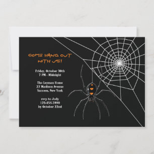 Halloween-Einladung Spinnennetz Einladung