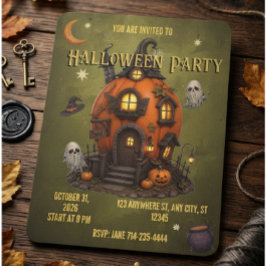 Halloween-Einladung Spukhaus-Einladung Einladung