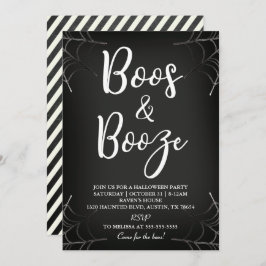Halloween-Einladung von Boos & Booze Chalkboard Einladung