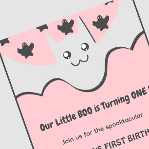 Halloween-Einladung zum 1. Geburtstag Geist Little Einladung