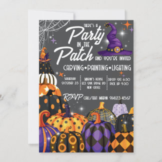 Halloween-Einladung zur Party auf dem Feld Einladung