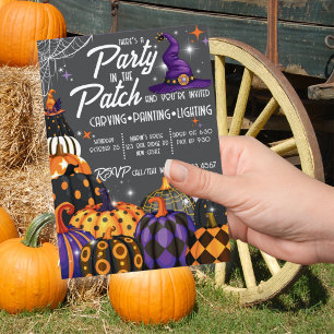 Halloween-Einladung zur Party auf dem Feld Einladung