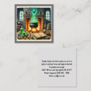 Halloween Einladungs-Flachkarte Mitteilungskarte