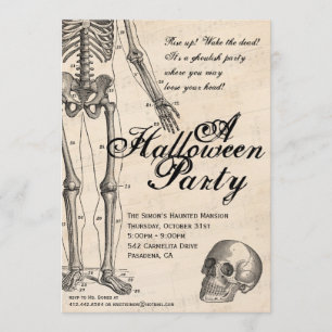 Halloween-Einladungs-Herr Bones Skeleton Party Einladung