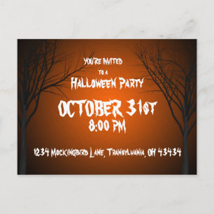 Halloween-Einladungs-Postkarte Ankündigungspostkarte
