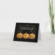 Halloween Einladungskarte Jack O'Lanterns