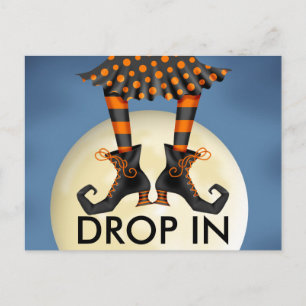 Halloween (Eintropfen) Einladung nach der Postkart