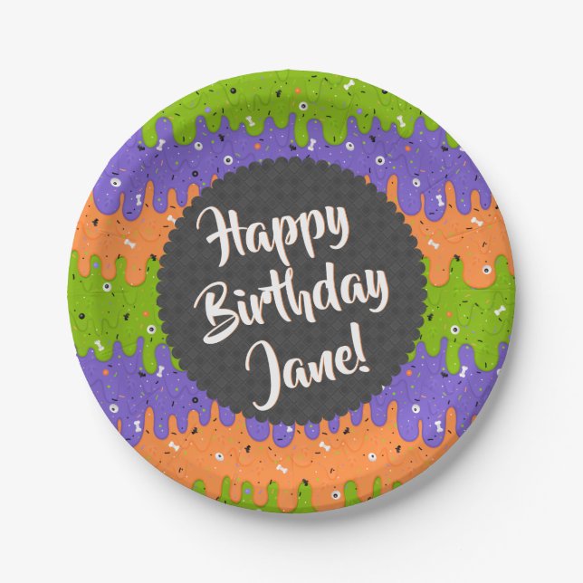 Halloween-Eiscreme Pappteller (Vorderseite)