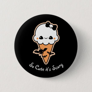 Halloween-Eistüte mit Schlägern Button