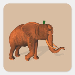 Halloween-Elefant Quadratischer Aufkleber