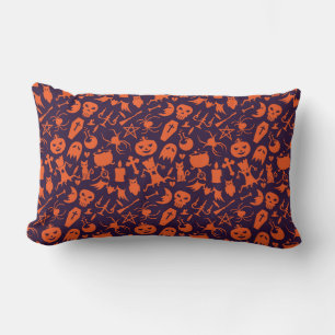 Halloween Elements Muster Pillow Lendenkissen