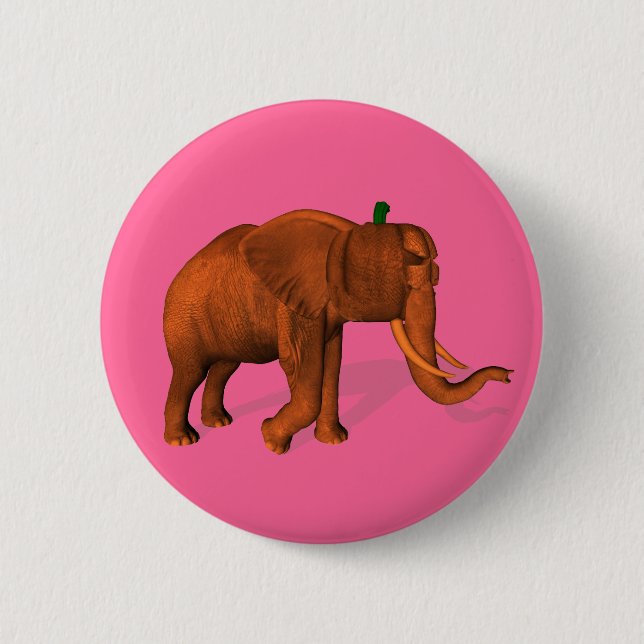 Halloween Elephant Button (Vorderseite)