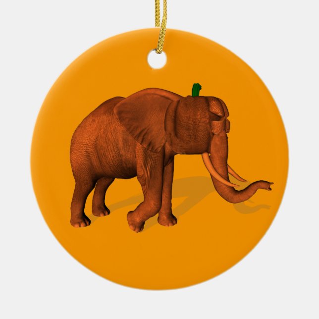 Halloween Elephant Keramik Ornament (Vorne)