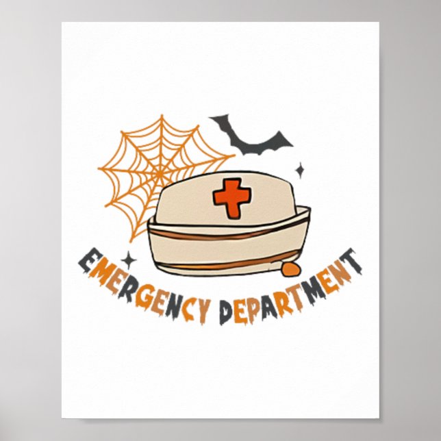 Halloween Emergency Room Nurs Poster (Vorne)