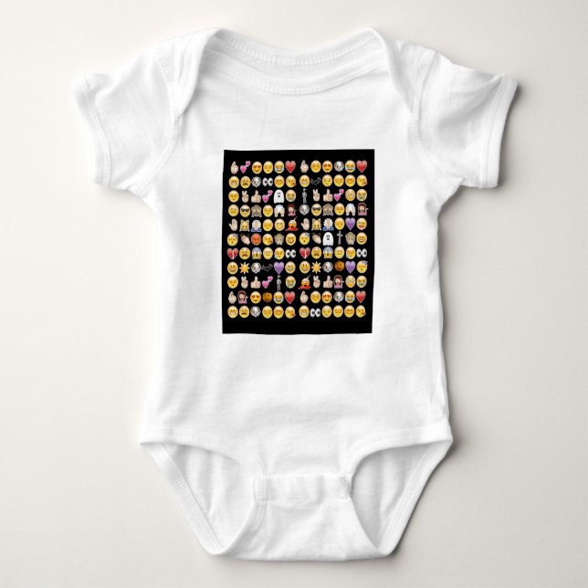 Halloween Emoji Baby Strampler (Vorderseite)
