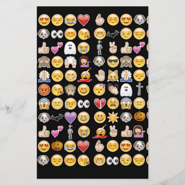 Halloween Emoji Briefpapier (Vorderseite)