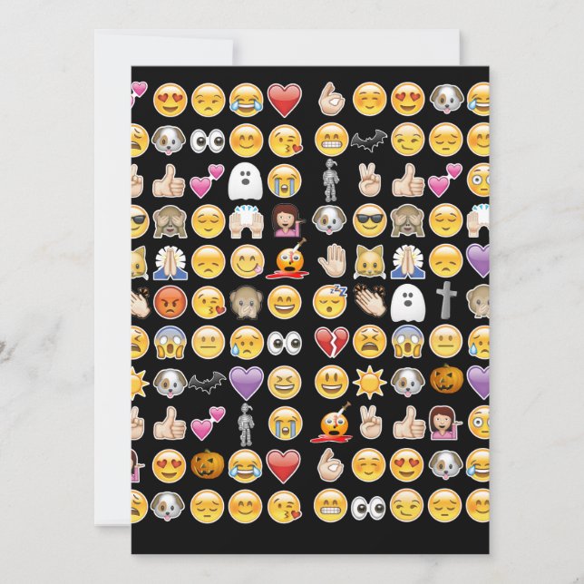 Halloween Emoji Karte (Vorderseite)
