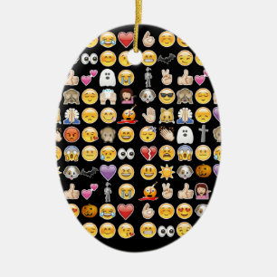 Halloween Emoji Keramikornament