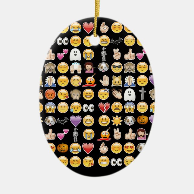 Halloween Emoji Keramikornament (Vorne)