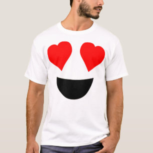 Halloween Emoji Kostüm Niedliches Herz Augen Gesic T-Shirt
