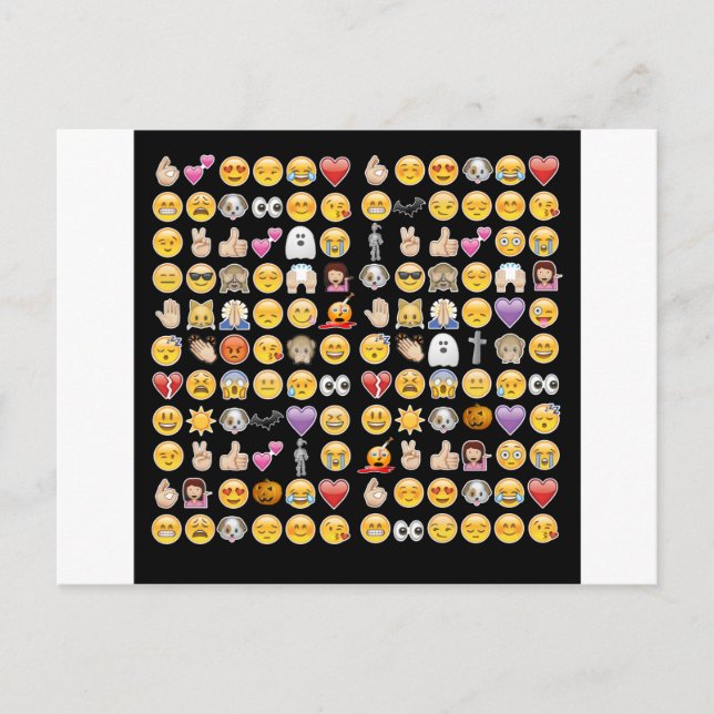 Halloween Emoji Postkarte (Vorderseite)