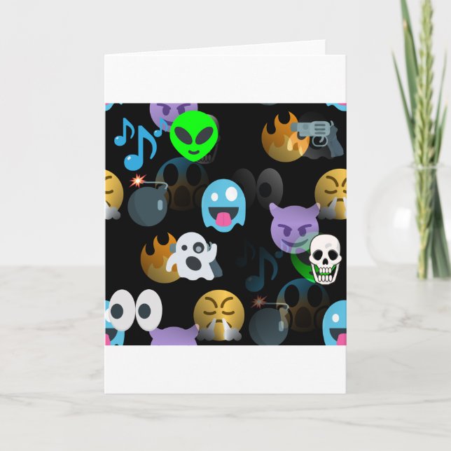 Halloween Emojis Karte (Vorderseite)