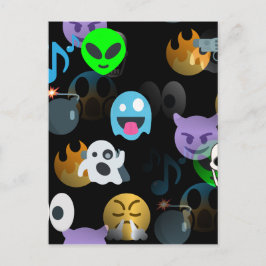 Halloween Emojis Postkarte
