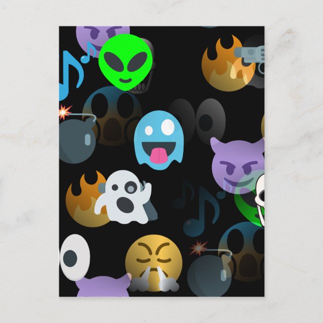 Halloween Emojis Postkarte (Vorderseite)