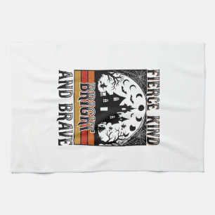 Halloween-Empowerment-Shirt Brave Vintage Hexen-D Geschirrtuch