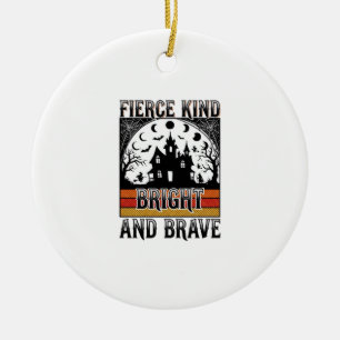 Halloween-Empowerment-Shirt Brave Vintage Hexen-D Keramik Ornament