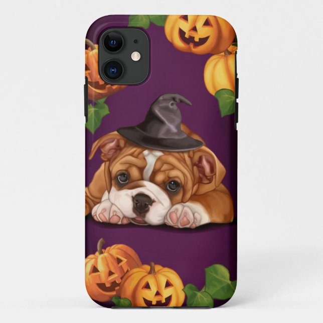 Halloween-Englisch-Bulldogge Case-Mate iPhone Hülle (Rückseite)