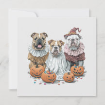 Halloween English Bulldogs Pumpkin