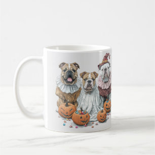 Halloween English Bulldogs Pumpkin Kaffeetasse