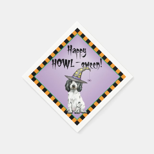 Halloween English Cocker Spaniel Napkins Serviette (Ecke)