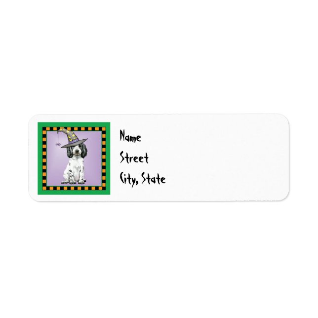 Halloween English Cocker Spanisch Label (Vorne)