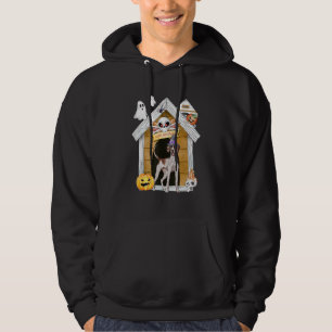 Halloween English Pointer Dog Hexe Spuk House Hoodie