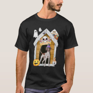 Halloween English Pointer Dog Hexe Spuk House T-Shirt