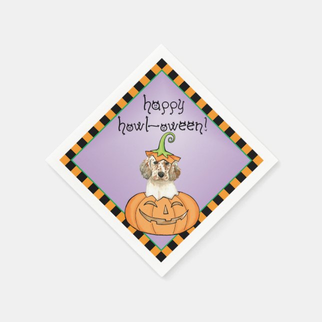 Halloween English Set Serviette (Ecke)