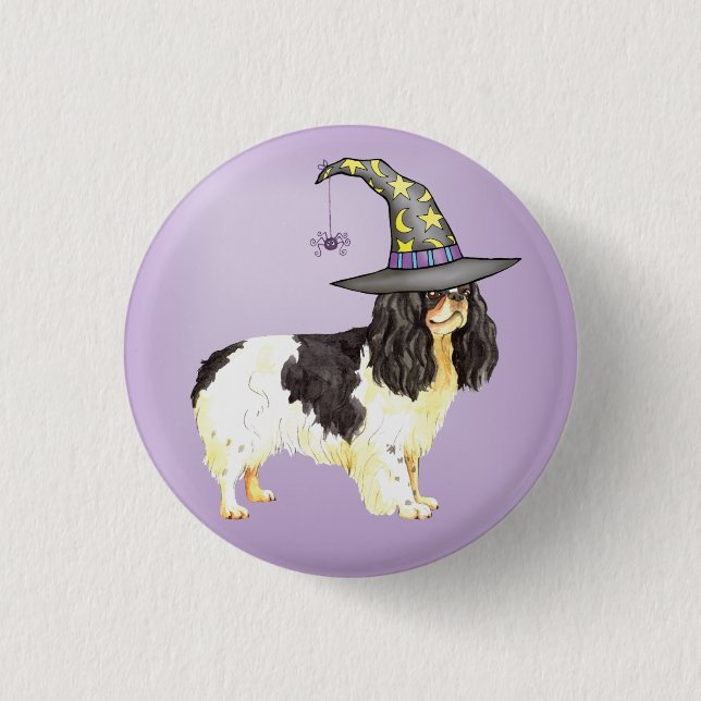 Halloween English Toy Spaniel Pinback Button (Vorderseite)
