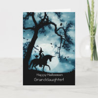 Halloween Enkeltochter mit Hexe und Einhorn